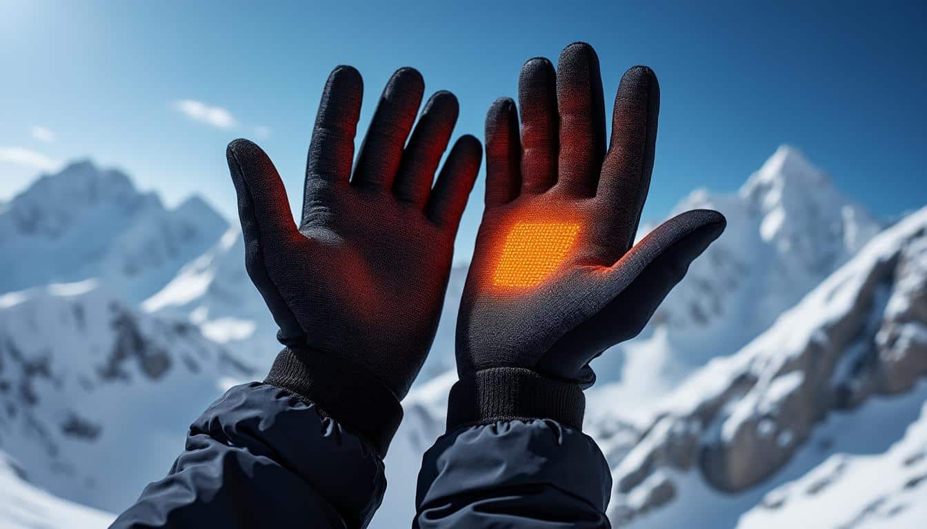 découvrez des gants de ski chauffants innovants utilisant un tissu thermorégulant, offrant chaleur et confort sans l'encombrement d'une batterie lourde.