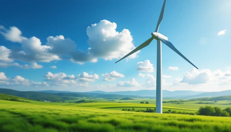 La conversion de l&rsquo;énergie cinétique du vent en électricité utilise la turbine éolienne